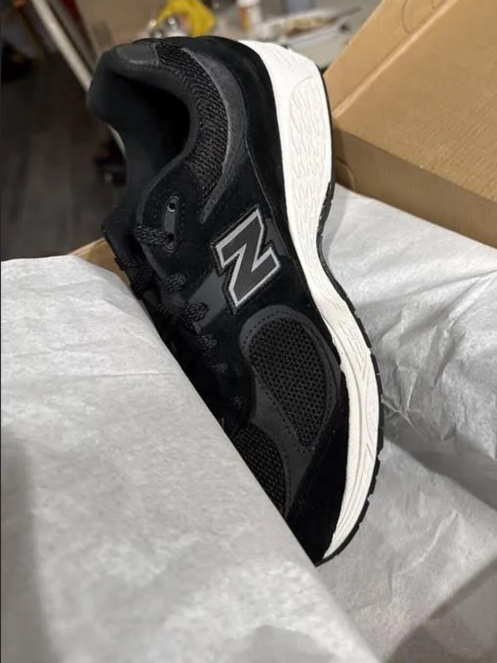 New Balance Black and White Sneakers 2002R